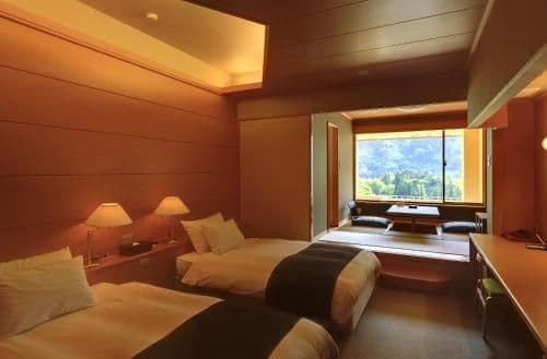 Twin Room with Private Open-Air Bath and Valley View - B - Non-Smoking