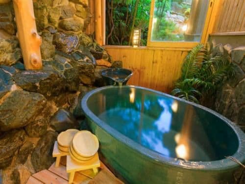 Special room with attached outdoor bath