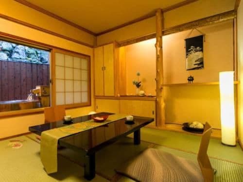 Special room with attached outdoor bath