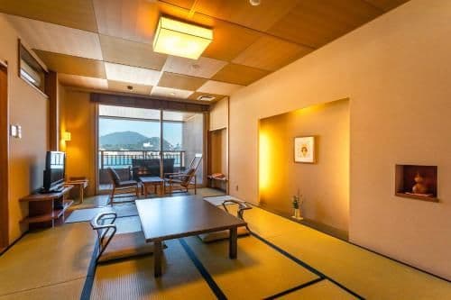 Room with Tatami Area with Open-Air Bath and Sea View