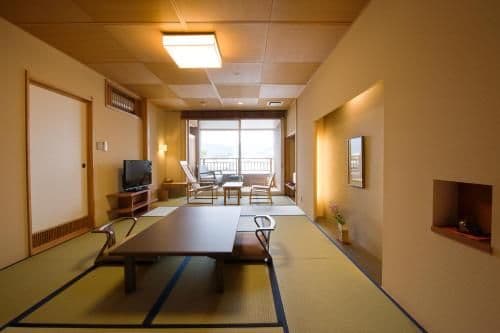 Room with Tatami Area with Open-Air Bath and Sea View