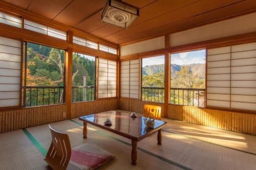 Japanese-Style Standard Twin Room with Shared Bathroom and river view