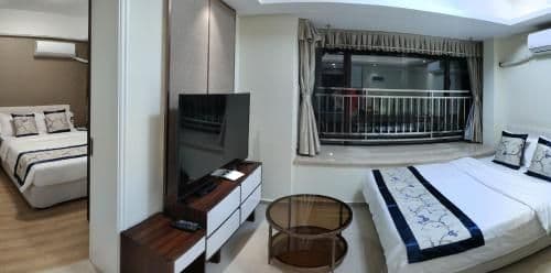 Family Room with Shared Bathroom