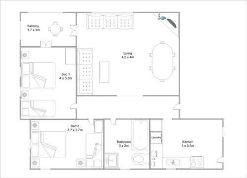 Apartment with Balcony