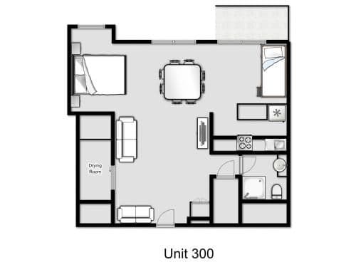 One-Bedroom Apartment - Chalet Apartment 300