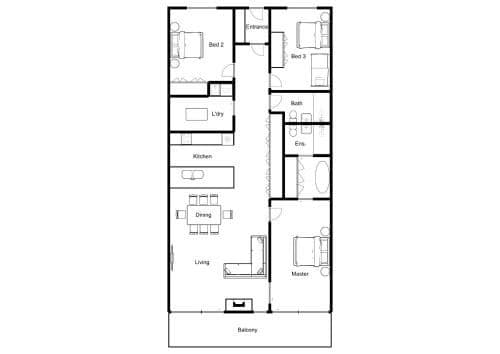 Three-Bedroom Apartment - Bella Vista 2.2