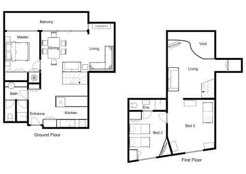 Three Bedroom Apartment - Chalet Apartment 713