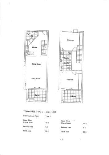 Townhouse Two-Bedroom Apartment