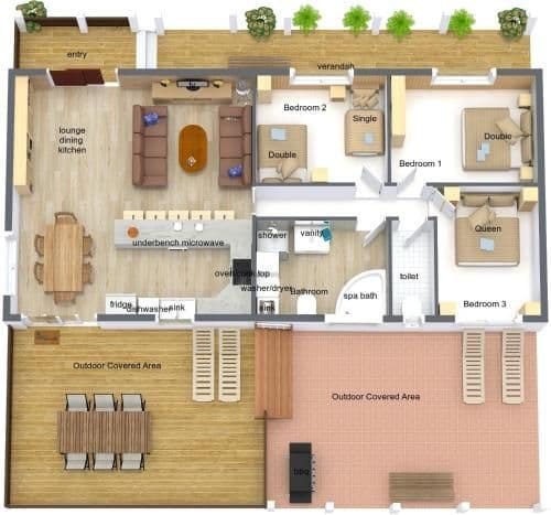 Three-Bedroom House