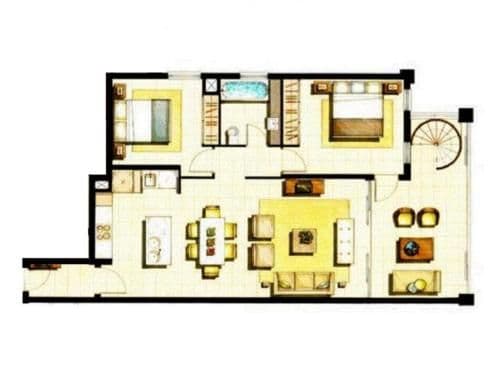Apartment with Garden View
