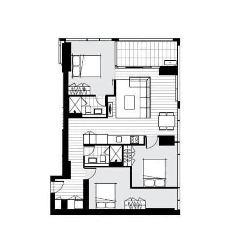 Three-Bedroom Apartment
