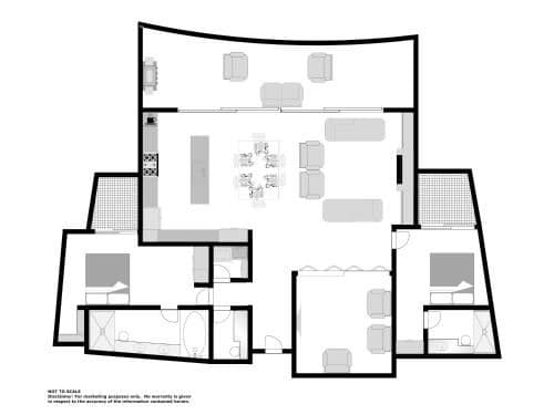Luxury Two Bedroom Apartment - First Level 204