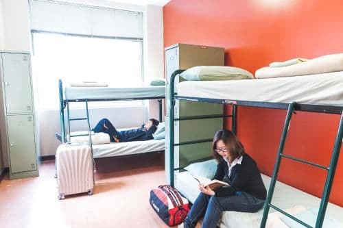 Bed in 6-Bed Female Dormitory Room with Shared Bathroom