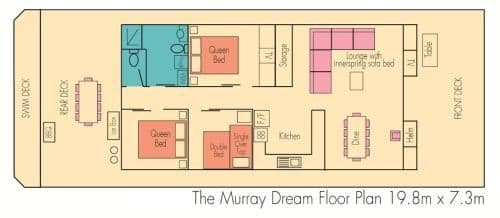 Three-Bedroom Houseboat - The Murray Dream