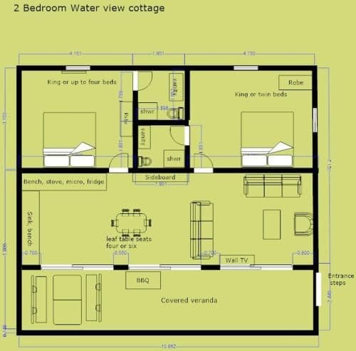 Two-Bedroom Cottage with Water View