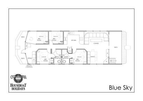 Houseboat with Hot Tub - Blue Sky