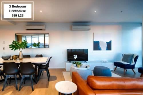Three-Bedroom Two-Bathroom Penthouse Apartment