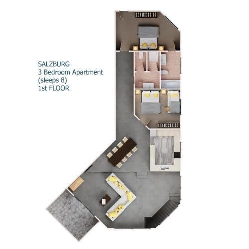 Three-Bedroom Apartment (8 Adults)