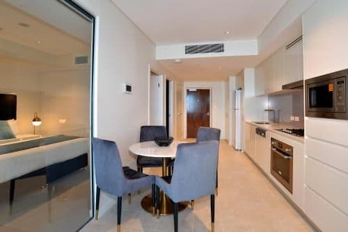 Two-Bedroom One Bathroom Sky High Apartment (4 Guests)