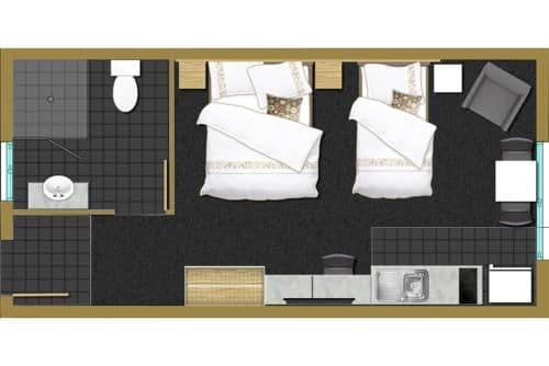 Twin Studio with Kitchenette