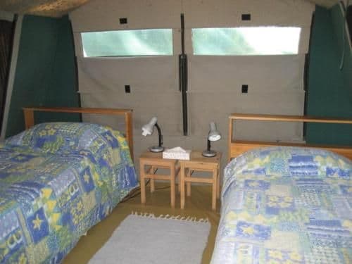 Twin Tent with Shared Bathroom