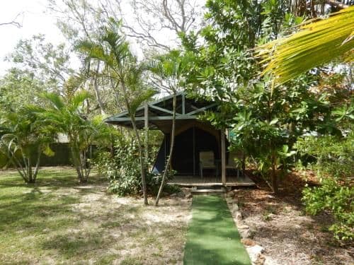 Twin Tent with Shared Bathroom