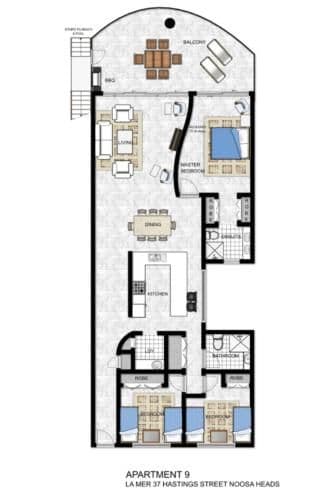 Three-Bedroom Apartment