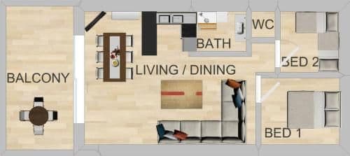 Premium Two-Bedroom Villa