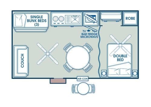 Cabin with External Shared Bathroom