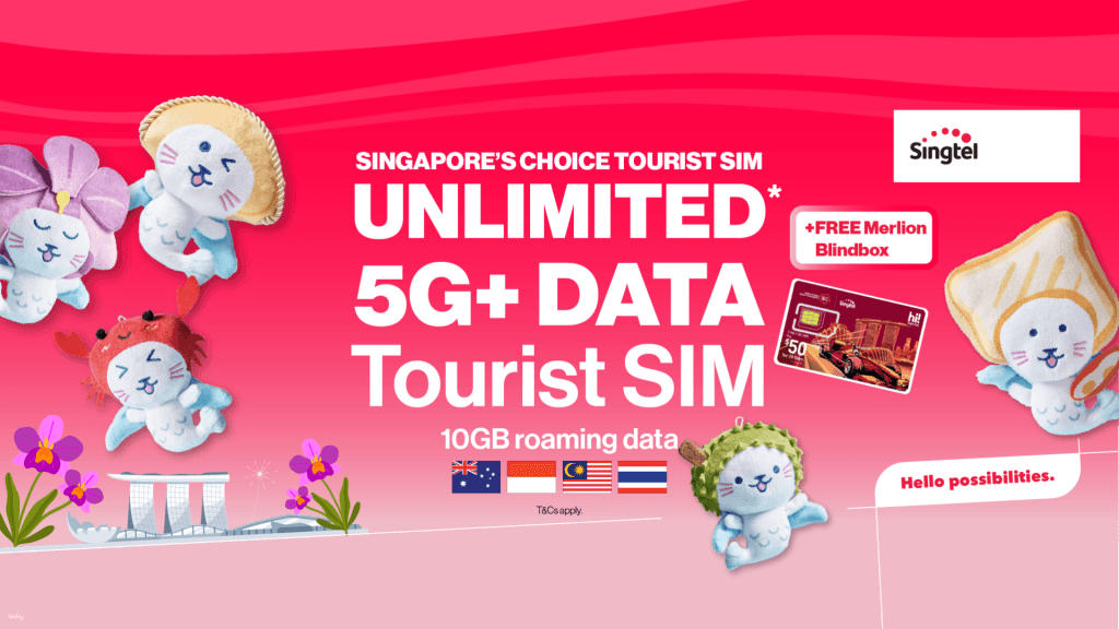 ซิมสิงคโปร์ 5G/4G ที่ดีที่สุดจาก Singtel | พร้อมตัวเลือกบัตร EZ-Link 2-in-1 | รับซิมได้ที่สนามบิน/ในเมือง | สิงคโปร์