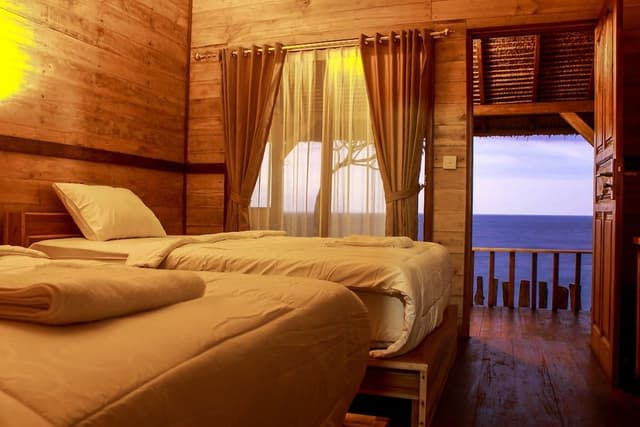 Traditional Cottage, 2 Twin Beds, Sea View