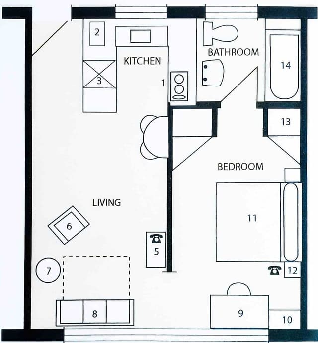 Standard Apartment, 1 Queen Bed with Sofa bed