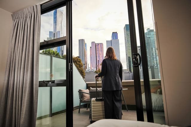 Queen Ensuite Room with Balcony and City View