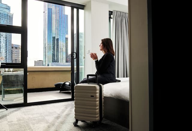 Queen Ensuite Room with Balcony and City View