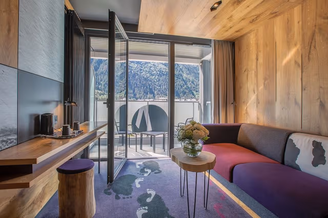 Superior Room with Sofa bed and Balcony, Mont-Blanc Range View