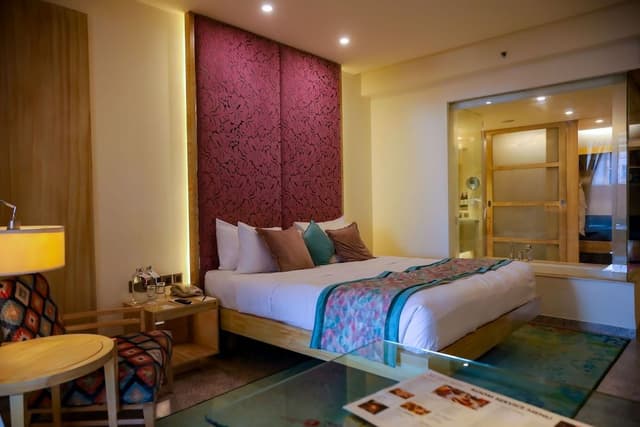 Plunge Pool King size bed with Bath tub
