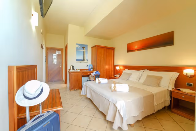Superior Double or Twin Room, Terrace, Partial Sea View