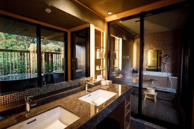 Japanese Western Suite WAKO w/2 Open Air Bath, Non smoking - TEPPAN Meal in restaurant "Chefs room"