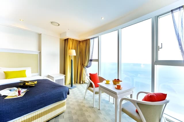 Deluxe Twin with Partial Sea View
