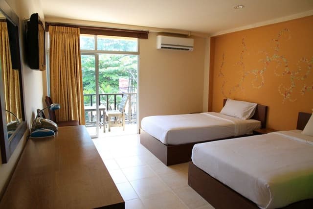 Studio, 2 Twin Beds, Sea View