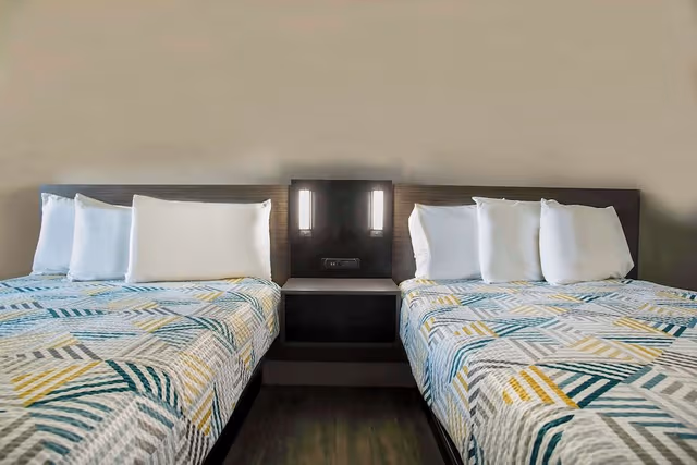 Standard Room, 2 Double Beds, Non Smoking, Refrigerator & Microwave