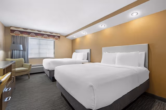 Standard Room, 2 Queen Beds, Non Smoking, Refrigerator & Microwave