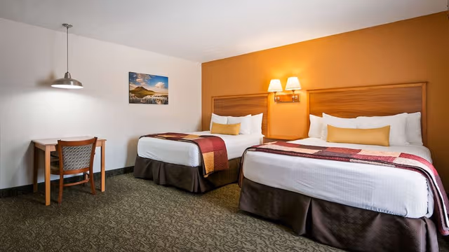 Standard Room, 2 Queen Beds, Non Smoking, Refrigerator & Microwave