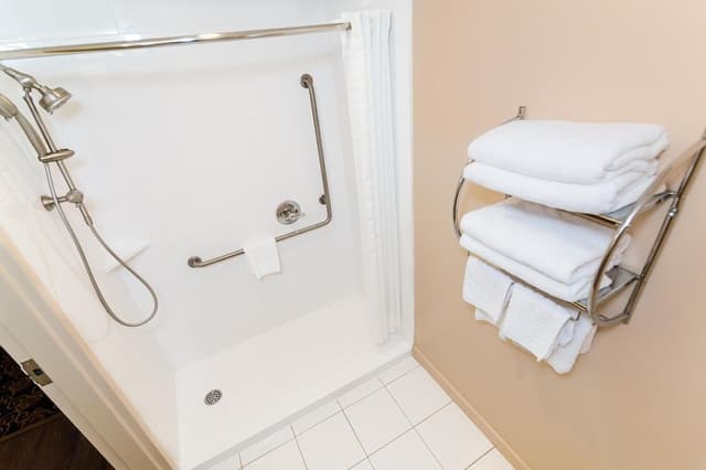 Standard Room, 2 Double Beds, Accessible, Refrigerator & Microwave (Walk-in Shower)