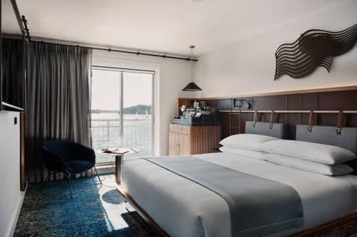 Water Juliet Balcony, Guest room, 1 King, Walsh Bay view