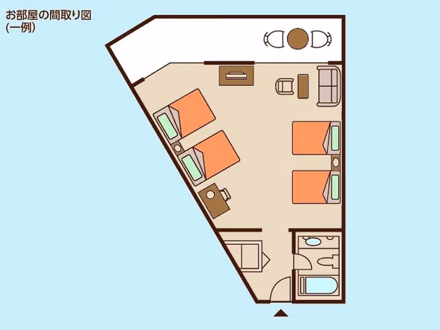 Room, Ocean View, Corner (Ages3-5 pay 2200JPY/night at property)