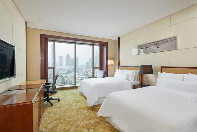 Club Room, 2 Double Beds, City View