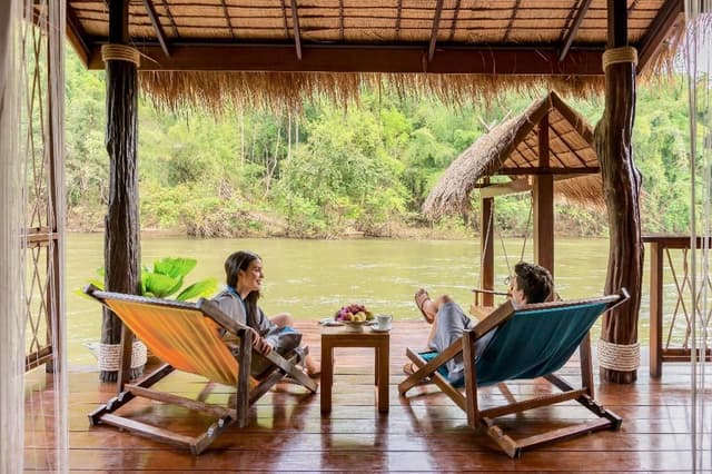Floating Villa Include Full board (Dinner, Breakfast) (includ Boat Transfer Round Trip ), Mon Dances and a boat transfer to visit Mon Village