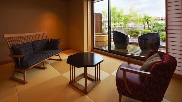 Japanese Modern Twin Room A Type Open-air bath with Terrace, Non-Smoking