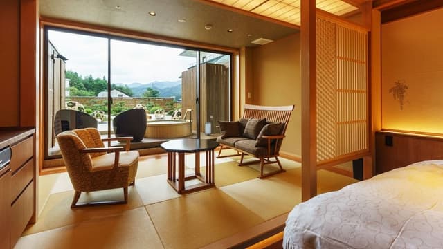Japanese Modern Twin Room A Type Open-air bath with Terrace, Non-Smoking